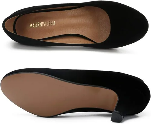 Vista 5 de Zapatos clásicos de tacón bajo con punta redonda para mujer