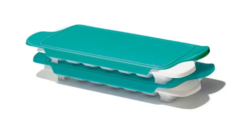 Vista 7 de OXO Tot Paquete de 2 bandejas congeladoras de alimentos para bebés - Opal