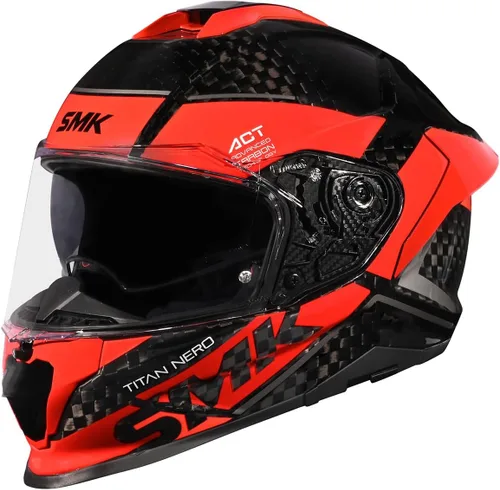 Vista 7 de SMK Helmets Titan Carbon Full Face Motorcycle Helmet