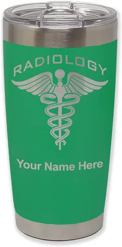 Vista 37 de LaserGram Vaso personalizado de 20 onzas, radiología (negro) Regalo grabado para radiólogos, acero inoxidable aislado al vacío, grabado con láser