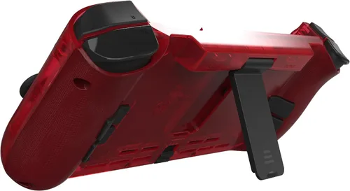 Vista 3 de Nitro Deck Crystal Collection with Carry Case - Professional Handheld Deck with Zero Stick Drift for Nintendo Switch and Switch OLED (Atomic Red)