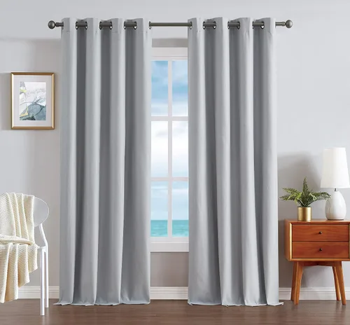Vista 9 de Nautica Cortinas opacas para el hogar, Providence Ultimate Blackout Classics, cortinas térmicas de privacidad para dormitorio o sala de estar, juego