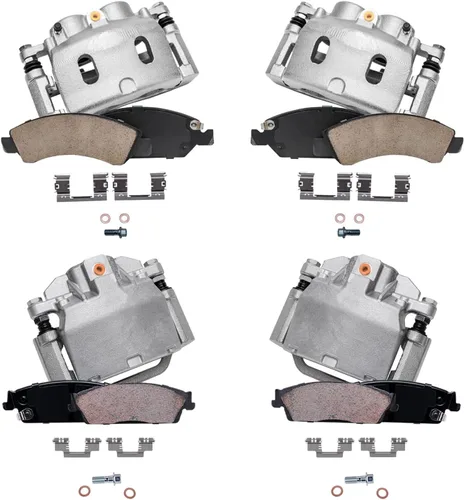 Vista 60 de Detroit Axle - Pastillas de Freno Delantero para Nissan Altima Maxima Sentra 350Z Cube Juke Versa INFINITI G35 I30 I35 Suzuki SX4 Crossover