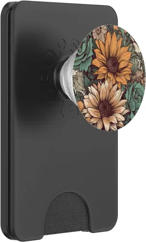 Vista 7 de Western Boho Leopard Sunflowers Cactus Rodeo Cowgirl PopSockets PopGrip intercambiables