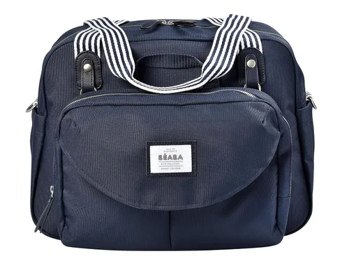 Vista 8 de Beaba Geneva - Bolsa de pañales multifunción para bebé, incluye correa extraíble para cochecito, cambiador y bolsa aislada, color negro Gris