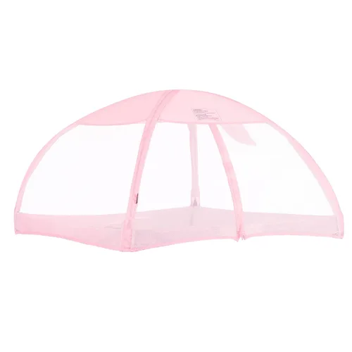 Vista 10 de Dream On Me Ziggy Canopy - Negro/Blanco, compatible con corralito Ziggy Square, protección UV, lluvia e insectos, plegable y apto para viajes