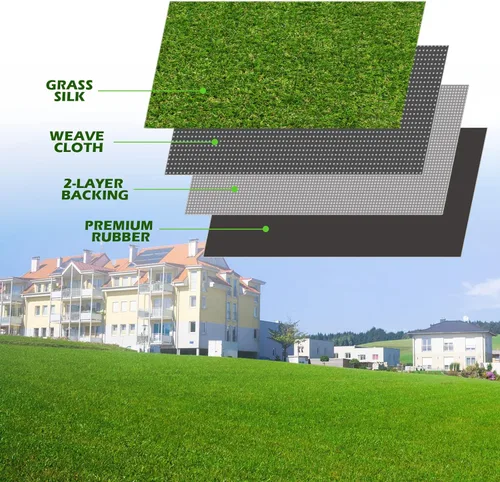 Vista 6 de AYOHA - Césped artificial de 3 pies x 3 pies, sintético realista, césped falso grueso para mascotas, alfombra de astroturf para paisajismo