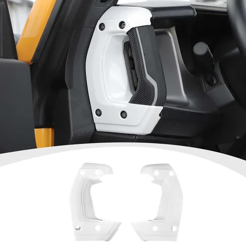 Vista 13 de RAZPOY Cubierta para manija lateral de consola central compatible con accesorios interiores Ford Bronco 2021-2024, color negro