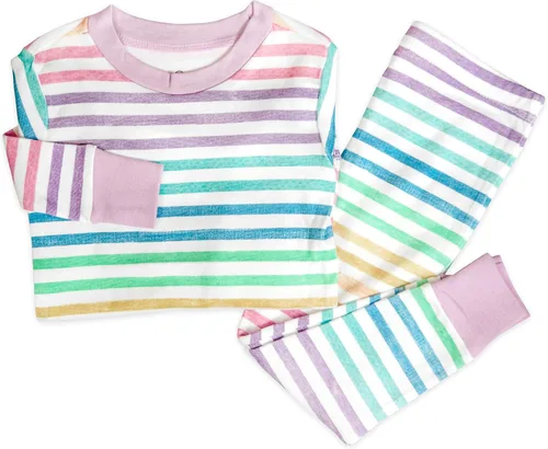 Vista 2 de HonestBaby Conjunto de pijama de 2 piezas de algodón orgánico unisex para bebé