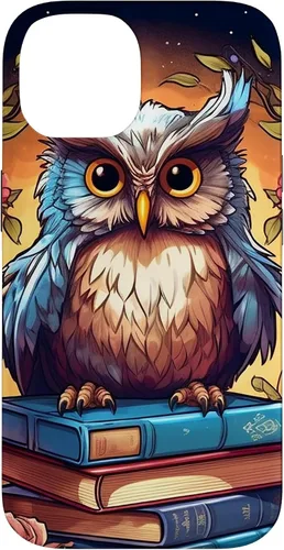 Vista 4 de Funda para bibliotecario para iPhone 16 Owl Book Lover