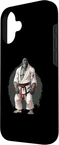 Vista 2 de iPhone 16 Gorilla In Judo Uniforme - Estuche japonés de artes marciales