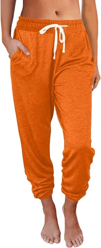 Vista 7 de AUTOMET Pantalones deportivos de cintura alta para mujer con bolsillos Negro