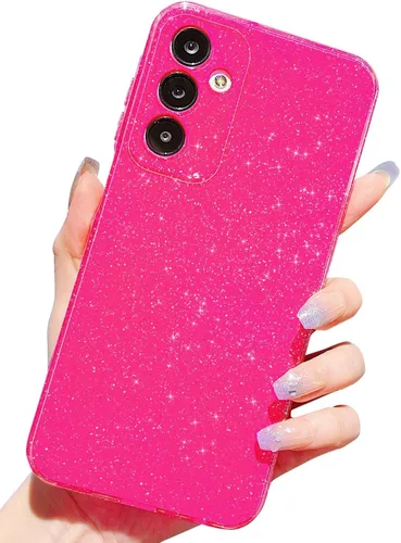 Vista 70 de MINSCOSE Funda compatible con Samsung Galaxy A14 5G, bonita funda delgada con purpurina fina, a prueba de golpes, de TPU para mujeres y niñas