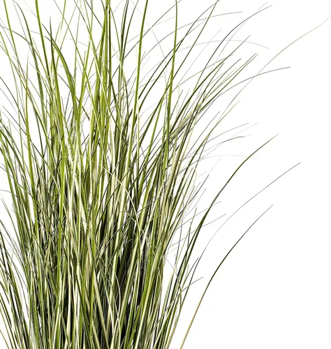 Vista 5 de Vickerman Everyday - Hierba verde artificial abigarrada de 37 pulgadas con maceta de hierro, decoración de plantas de césped sintético, acento