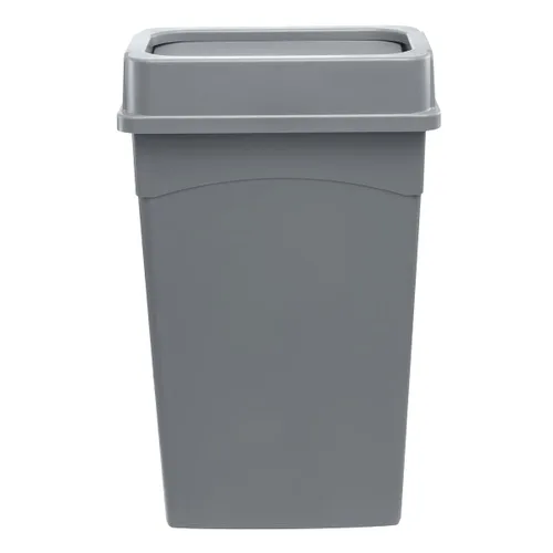 Vista 17 de Cubo de basura rectangular de plástico negro de 16 galones, perfecto para cocina, oficina