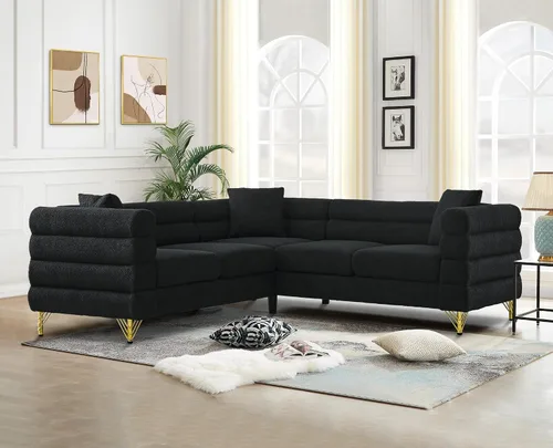 Vista 21 de Cómodo sofá de 3 plazas, sofá Boucle de gran tamaño de 81 pulgadas con diseño de asiento profundo, sofá tapizado con 2 almohadas, moderno sofá