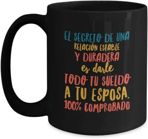 Vista 3 de Regalo para esposa Taza de cafe para novia Perfecto regalo para navidad, graduados, profesionales y estudiantes Vaso con afirmaciones