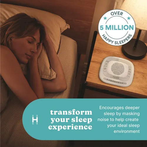 Vista 2 de Homedics SoundSleep Rejuvenate - Máquina de sueño de ruido blanco, pequeña máquina de sonido de viaje con 6 sonidos relajantes de la naturaleza