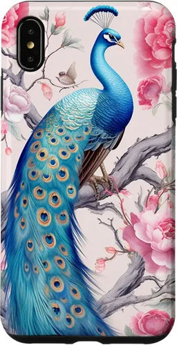 Vista 11 de Chinoiserie Peacock Rose Garden Case for iPhone 17