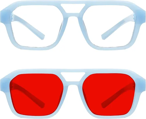 Vista 231 de Eyekepper Gafas de luz azul para hombre y mujer, paquete de 6 lentes Pilot Paquete de 6 color mezclado