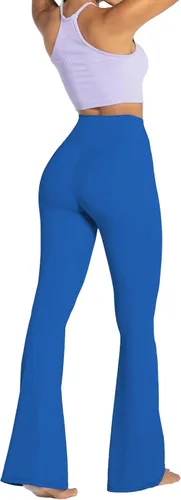 Vista 33 de Sunzel - Leggings acampanados para mujer, con control de abdomen, cintura cruzada y pierna ancha