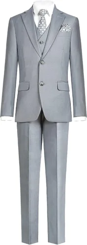 Vista 7 de Conjunto de traje formal para niños, 5 piezas, ajustado 3 piezas azul oscuro