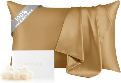 Vista 43 de THXSILK Funda de almohada 100% seda de morera para la salud del cabello y la piel, funda de almohada suave y lisa con cremallera oculta, ambos lados