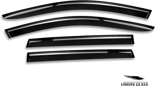 Vista 8 de Voron Glass Protectores de lluvia extra duraderos con cinta adhesiva para Jeep Compass 2017-2025, deflectores de ventana, viseras de ventana
