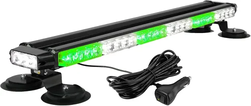 Vista 9 de ASPL - Barra de luz estroboscópica de 75 cm, 54 LED, doble cara, intermitente, de alta intensidad, luz estroboscópica con base magnética para Ámbar