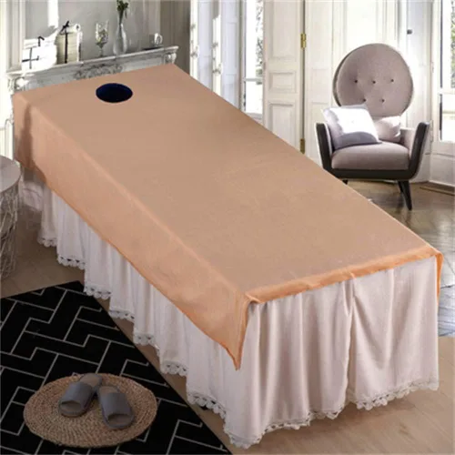Vista 7 de Darley Funda de sábanas de belleza suave con agujero facial, funda de sábana de masaje reutilizable, sábanas de centro de spa, color sólido