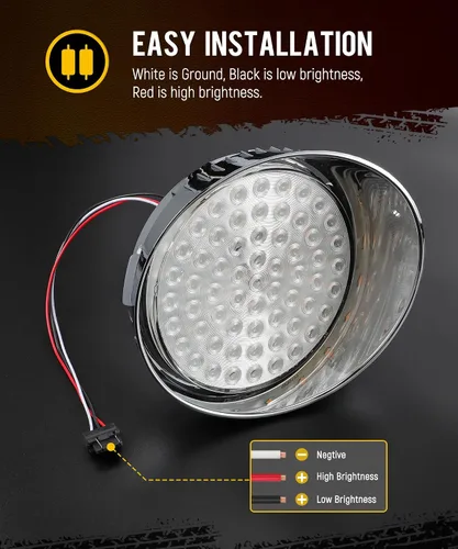 Vista 5 de Partsam 1 par de luces de circulación diurna de reemplazo para Freightliner Century 1996-2005, ámbar 61 LED/Lente transparente