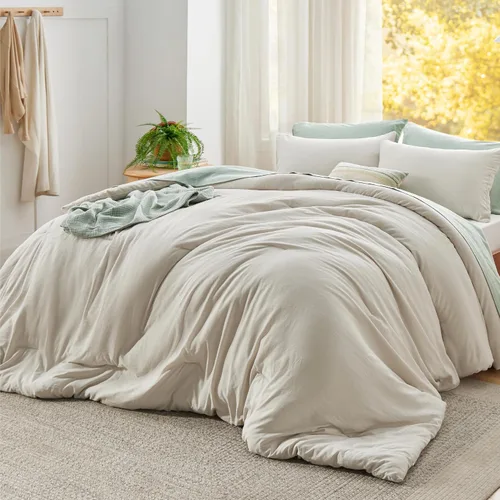 Vista 62 de Bedsure Juego edredón suave prelavado individual/individual XL, 365 días, cálido relleno alternativo GentleSoft™, 1 edredón ligero:68x88 pulgadas
