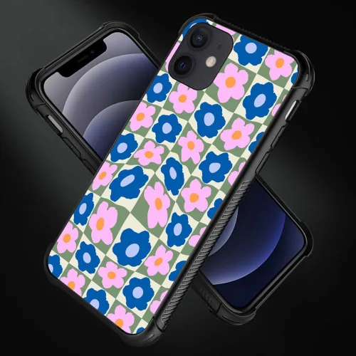 Vista 4 de Funda protectora de poliuretano termoplástico resistente a los arañazos y a los golpes, compatible con iPhone 11 de 6.1 pulgadas, diseño de flores