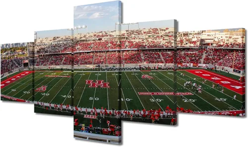 Vista 13 de TUMOVO Allegiant Stadium Arte de Lienzo para Pared de Sala de Estar Equipo de Fútbol Americano Pintura Moderna Nevada Las Vegas Cuadro Deportivo