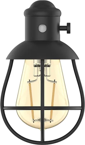 Vista 4 de GE Luz nocturna LED de estilo vintage, accesorio LED integrado estilo granja, luz de vela cálida (paquete de 4)