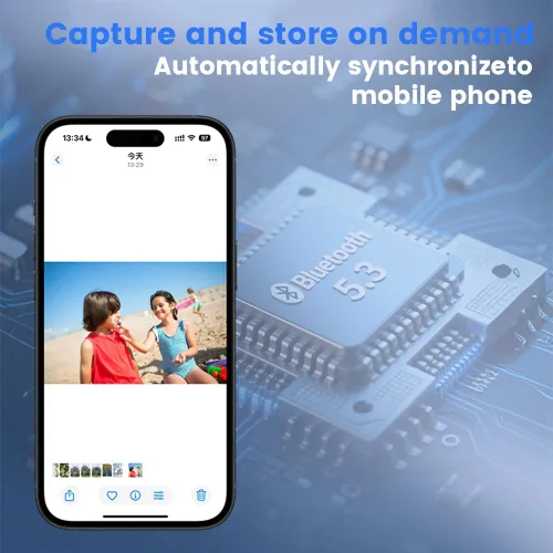 Vista 4 de Gafas inteligentes con IA con cámara HD de 80 MP, video de 1080P, Bluetooth/Wi-Fi, control de voz y reconocimiento de inteligencia artificial, gafas