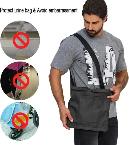 Vista 6 de Soporte para bolsa de drenaje urinario con hebilla de fijación interna correa ajustable para el hombro