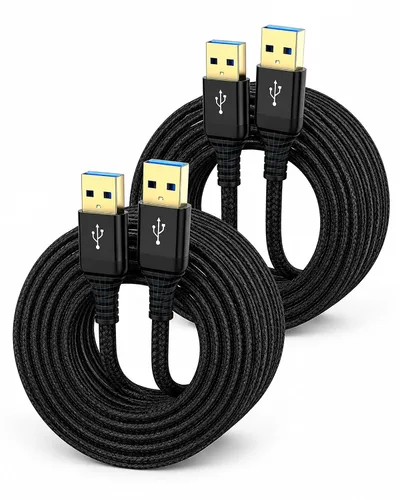 Vista 8 de Cable USB a USB de 10 pies, macho a macho, cable USB A a USB-A para discos duros WD Negro