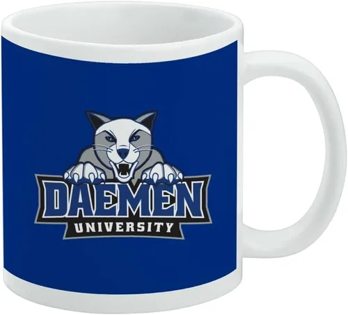 Vista 407 de Taza de cerámica con el logotipo principal de la Universidad Rider, taza de regalo novedosa para café, té y bebidas calientes, 11oz, blanca