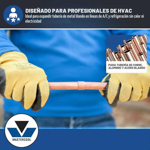 Vista 4 de Mastercool 71600-A Hydra-Swage Kit de expansor de tubo de 7 cabezales