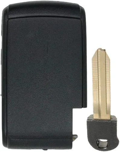 Vista 3 de SEGADEN Carcasa de repuesto + llave de inserción de emergencia en blanco sin cortar compatible con Toyota Prius 2 botones Smart Keyless Entry Remote