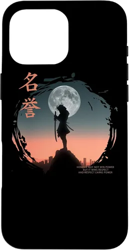 Vista 19 de Futuristic Ghost Samurai in Japanese Retro Cyberpunk Warrior Case for iPhone 17
