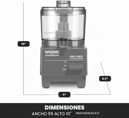 Vista 3 de Waring (WCG75) Procesador de alimentos de 3 tazas