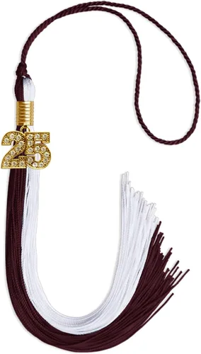 Vista 156 de Endea Graduation Borla de doble color con dije dorado (negro/oro brillante, 2022)