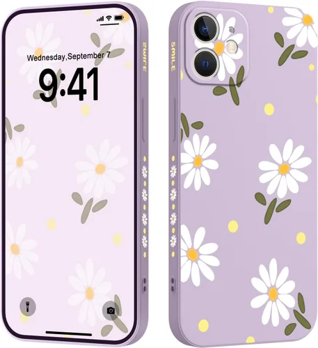 Vista 24 de LEECG Funda para iPhone 12 Pro Max, diseño creativo con estampado floral de mariposa de astronauta, funda de teléfono antiarañazos, forro