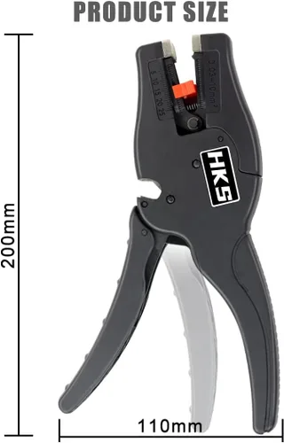 Vista 3 de HKS Herramienta pelacables automática 2 en 1 para pelar y cortar cables de 32-7 AWG, rango de longitud de 0.25-1 pulgadas, adecuado para varios