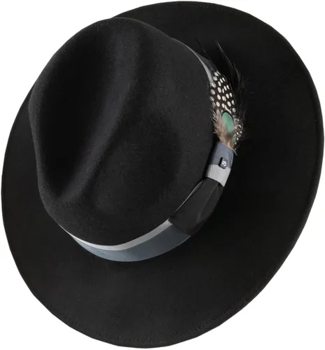 Vista 9 de B Couture Lior Wool Felt Fedora Hat Wide Brim