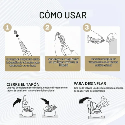 Vista 4 de Chrome Cherry Adaptador inflable para bombas de mano, adaptador de bomba de aire versátil y duradero para inflables