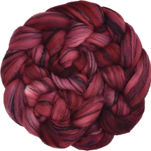 Vista 11 de Teñido a mano Superfino Merino Tencel Roving para hilar y fieltro. Albaricoque 1oz