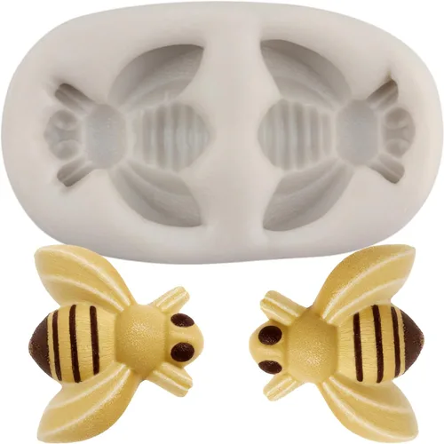 Vista 13 de Molde de silicona de abejorros para fondant de abeja, molde de chocolate para decoración de pasteles de azúcar, decoración de cupcakes, pasta